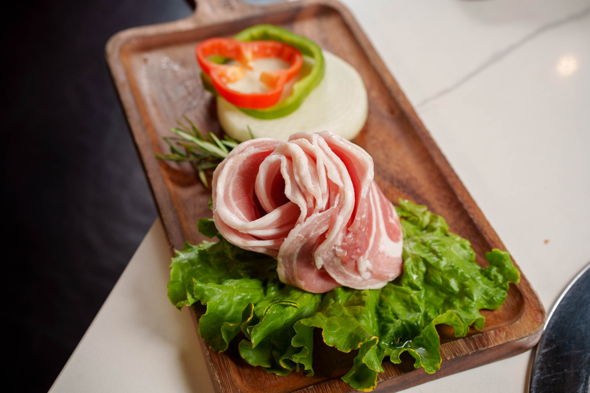 Thin Sliced Pork Belly at Koho Korean BBQ